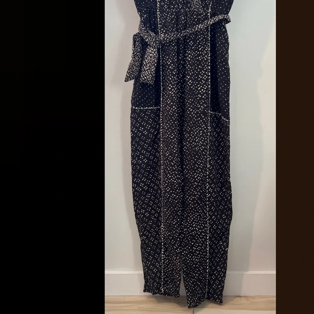 Ulla Johnson Reiko Cotton Jumpsuit in Noir 6